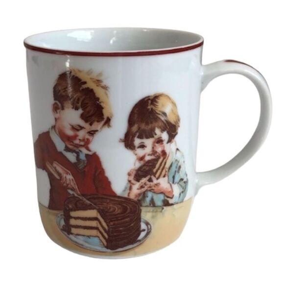 Normal Rockwell 4-Piece Mug Set Cover Of Hersey 1934 Cookbook - Picture 2 of 7